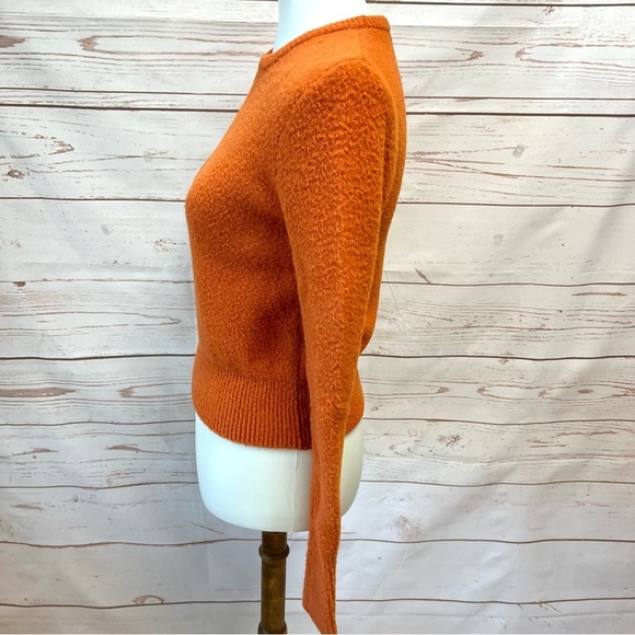 Zara Burnt Sienna Orange Crop Sweater - Picture 3 of 6